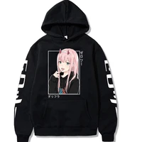 anime darling in the franxx zero two hoodies harajuku casual streetwear graphic sweatshirts unisex hoodies