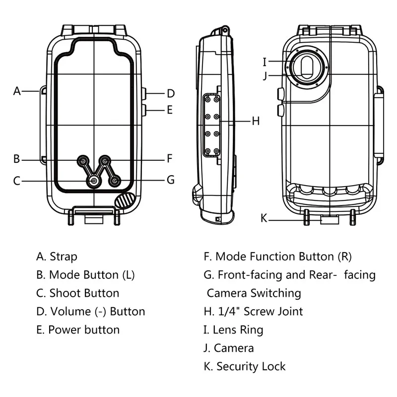 Водонепроницаемый чехол для телефона 40 м/130 футов подводной съемки фото и