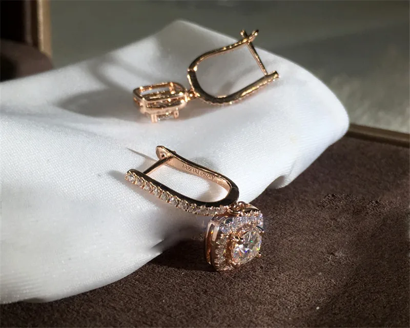 Женские свадебные серьги подвески choucong вечерние из серебра 925 пробы с фианитом