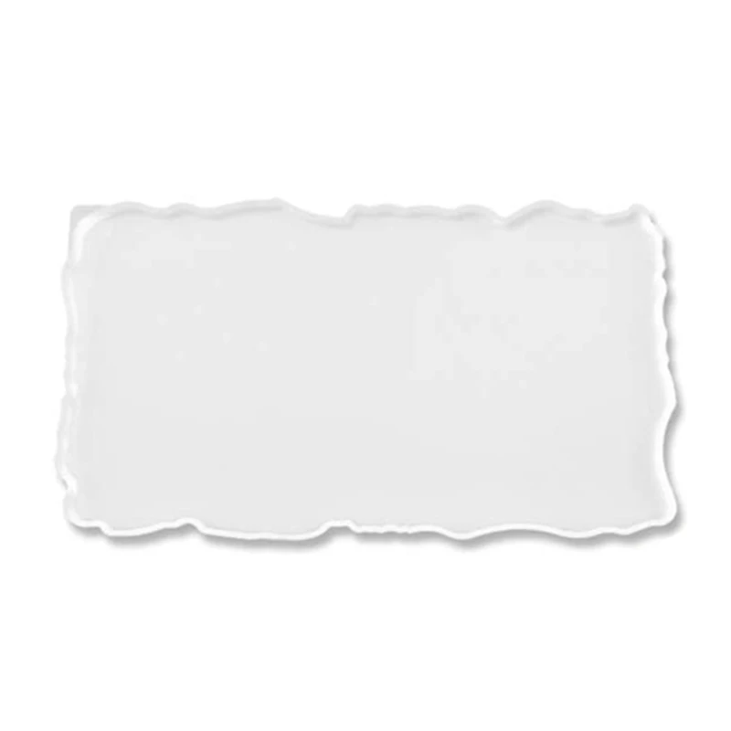 

2Pcs Rectangle Epoxy Resin Mold Irregular Tray Large Silicone Mold for Resin