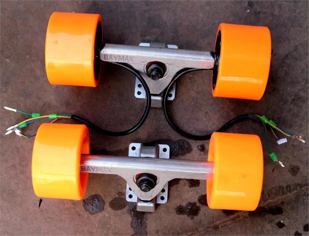 

Homemade four-wheel electric skateboards accessories 90 mm wheel brushless motor 7 inches dual driver bridge components