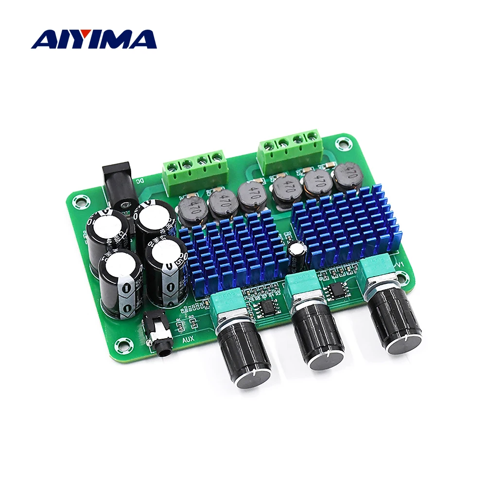 

AIYIMA 2,1 усилитель звука TDA3116D2 цифровой усилитель мощности 50 Вт x2 + 100 Вт сабвуфер звуковой динамик усилитель с управлением тоном
