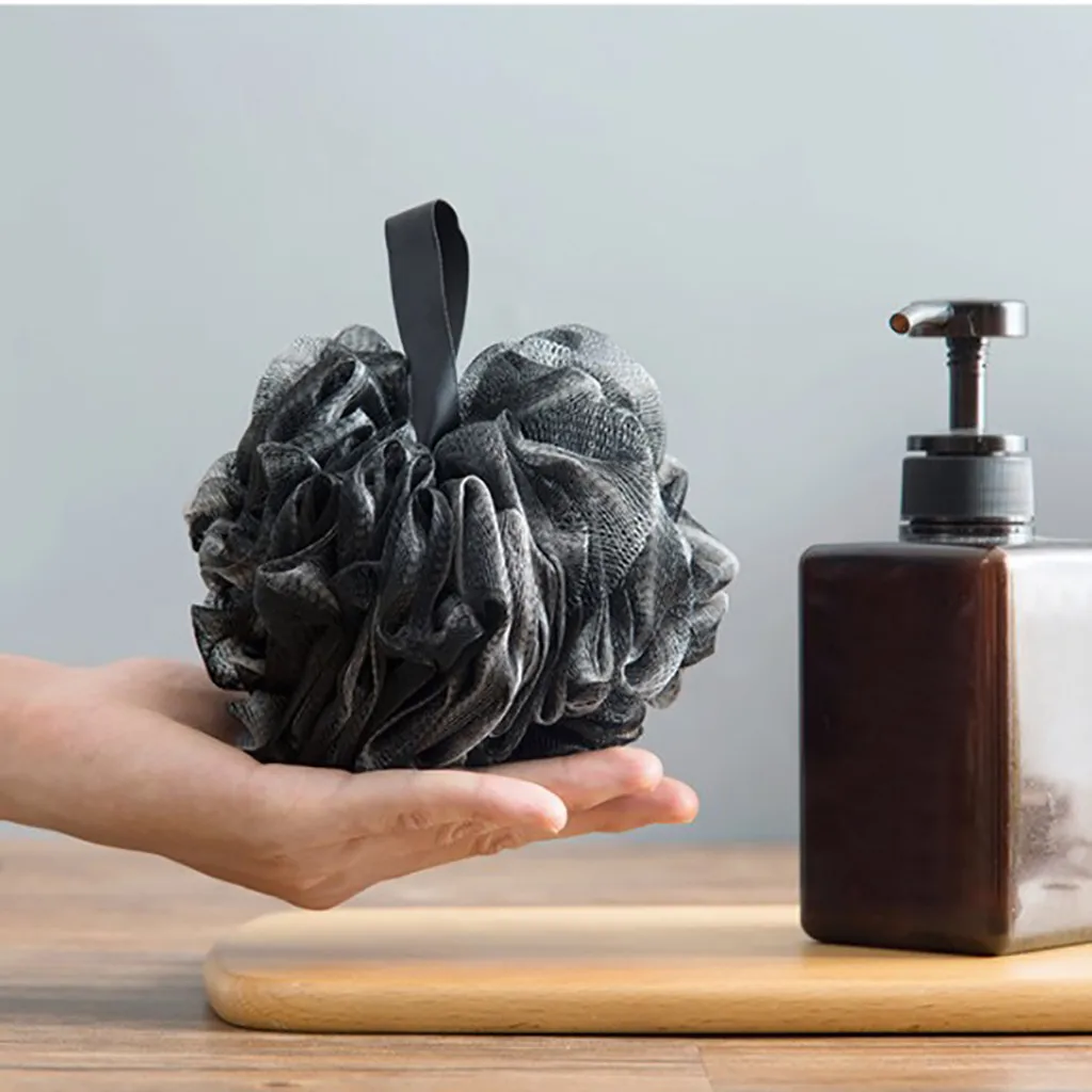 

Bath Shower Sponge Exfoliating Mesh Brush Bath Shower Sponge Clean Black Bubble Rubbing Body Wash Towel Child Shower