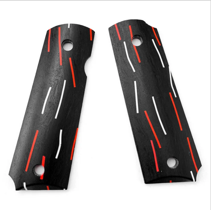 

TOtrait Colt 1911 Grips Handle G10 Handle 1 Pair Damascus Pattern Micarta Handle DIY Patch Material Upgrade Anti-slip scales