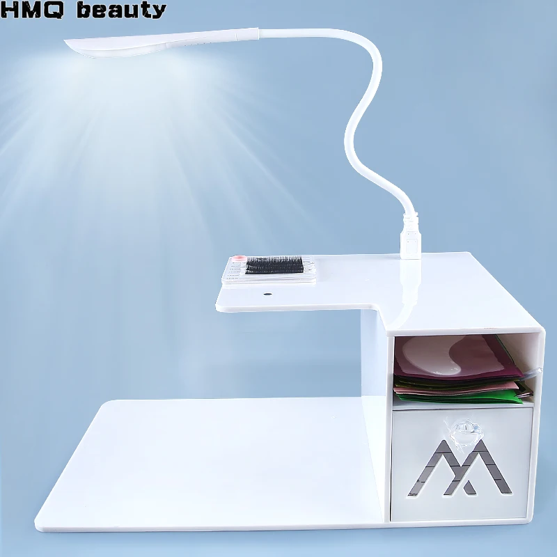 Eyelash Extension Pillow Memory Foam and Shelf Integrated Grafting Makeup Tools With USB Lash Light |