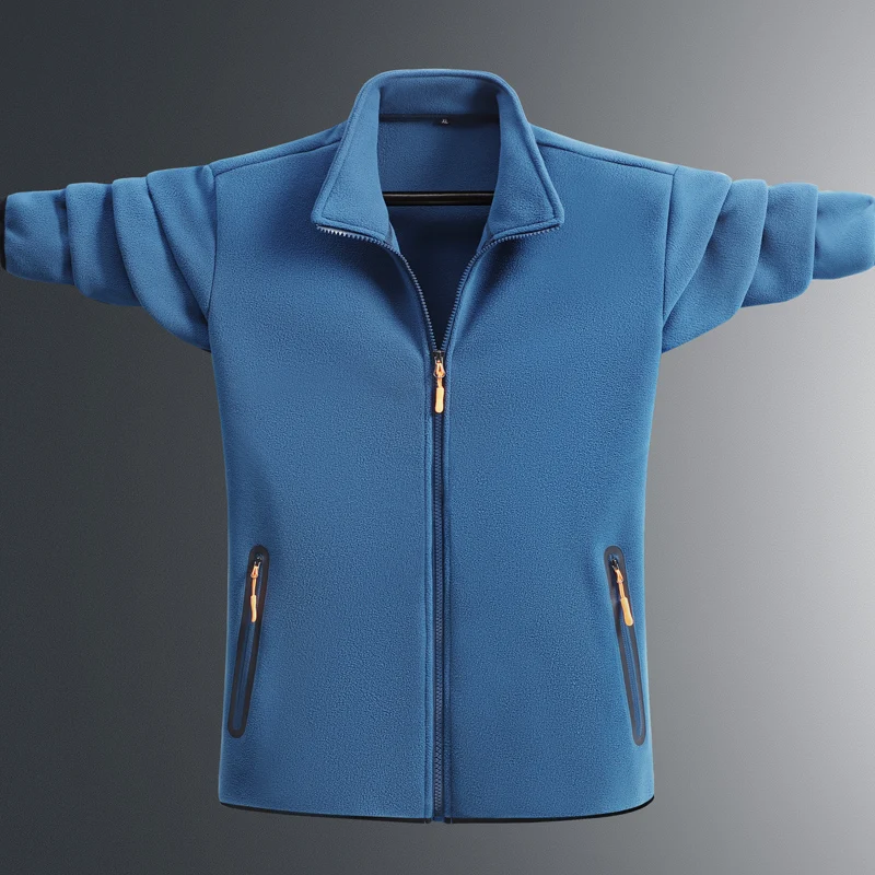 

2021 Winter Outwear Thick Warm Fleece Jacket Men Parkas Coat Men Autumn Casual Soft Fleece Jacket Coat Male Outerwear