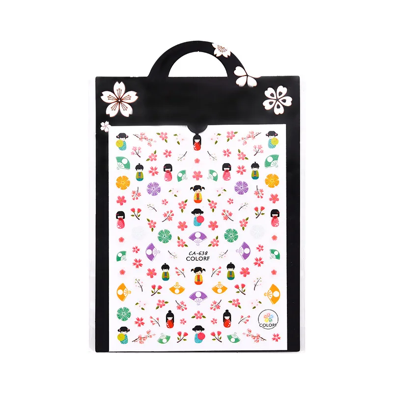 

2021 new nail stickers Hyun-a Kim wind nail stickers ins wind spring butterfly flower nail stickers nail art decorations