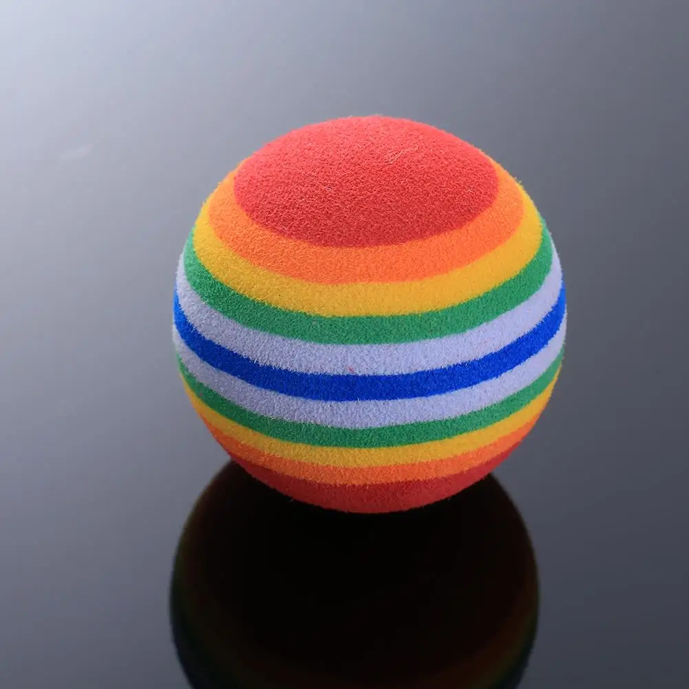 Милая жевательная игрушка для домашних животных Радужный шар игры искусственная