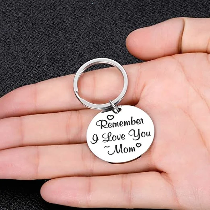 

Mothers Day Gifts Keychain for Mom From Daughter Son Remember I Love You Mom Birthday Gifts for Women Mommy Key Ring for Her