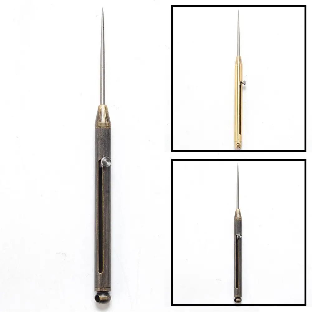

1 Pcs Outdoor Portable Multifunctional Spring Telescopic Barrel Alloy Brass Toothpick Toothpick Waterproof