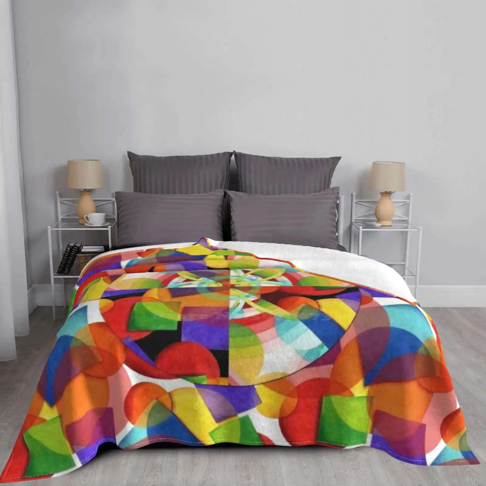 Призматический Омбре Креативный дизайн удобное теплое фланелевое одеяло DIY
