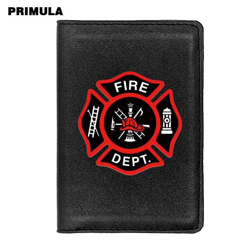

Обложка для паспорта кожаная, с принтом, для контроля за пожарным
