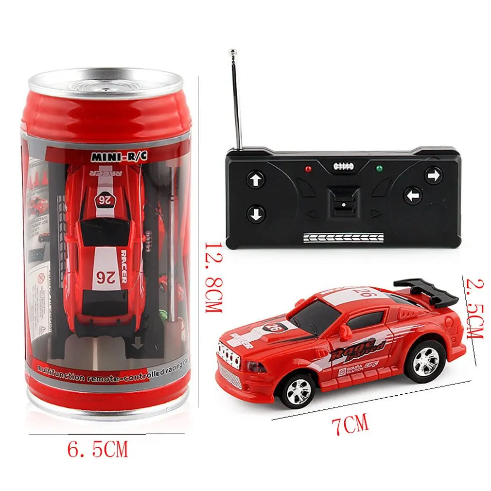 

4 Colors 20Km/h Coke Can Mini RC Car Radio Remote Control Micro Racing Car 4 Frequencies Toy For Kids Gifts RC Models