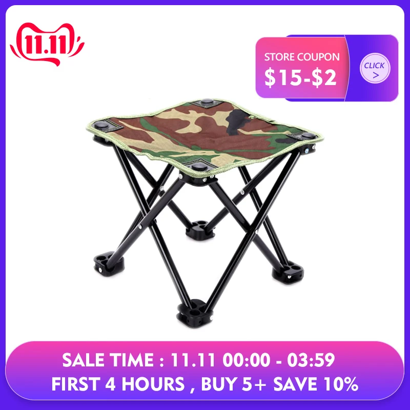 Складной стул для путешествий Сверхлегкий сверхтвердый с высокой нагрузкой открытый кемпинг переносное