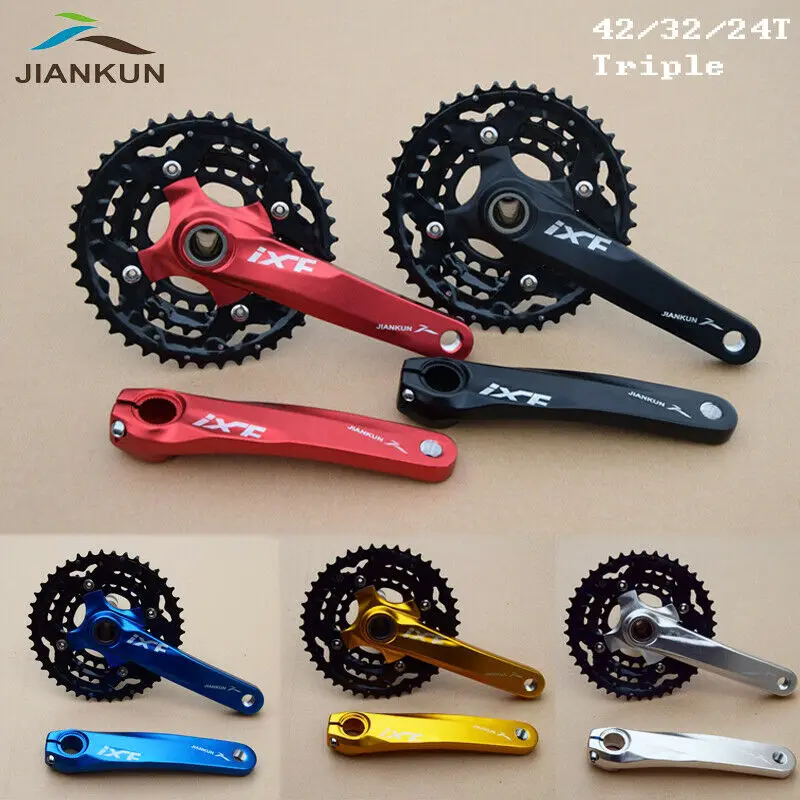 104/64BCD MTB велосипедная система 3x10S 24/32/42T тройной Скорость передняя Звездочка Велоспорт Chainset 170 мм рукоятки BB для горного велосипеда дорожный велосипед