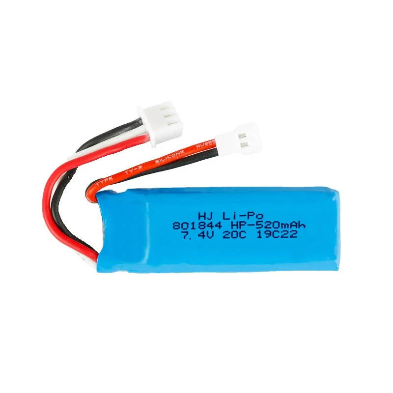 Аккумулятор 7 4 в 520 мА · ч 801844 Lipo для WLtoys K969 K989 K999 P929 P939 A202 A212 A222 A232 A242 A252 RC Car 2s
