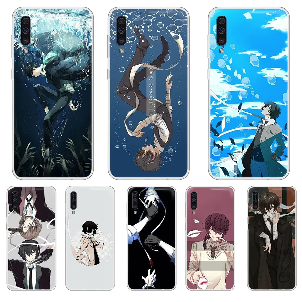 Прозрачный чехол для телефона с аниме бродячие псы дазай Осаму SamSung Galaxy S 7 8 9 10 11 20 a