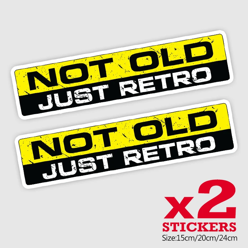 

CK21847 #2 шт./упак. ПВХ наклейка не старая только Ретро Автомобильная наклейка водонепроницаемые автомобильные декорации на бампер заднее окно...