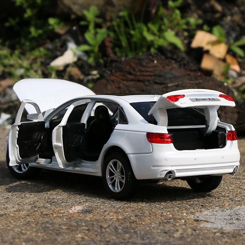Modelo de coche de aleaci&oacute;n AUDI A4 1:32, veh&iacute;culo fundido a presi&oacute;n y de juguete, modelo de coche de Metal, colecci&oacute;n de simulaci&oacute;n, sonido y luz, juguete para ni&ntilde;os, regalo-3