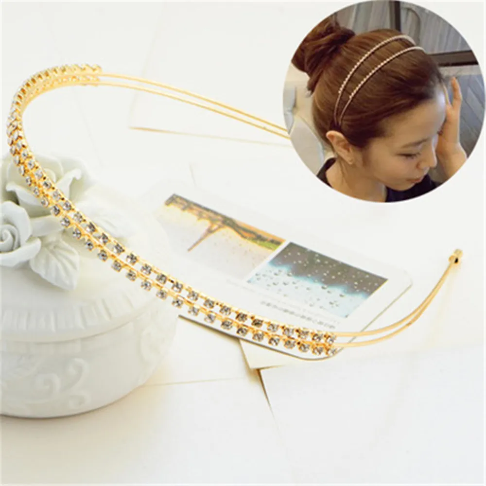 Корейский Стиль полный бурения двойной тонкий ободок Девушки Женщины волос