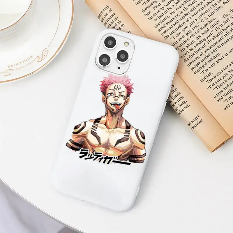 

Jujutsu Kaisen Satoru Gojo Phone Case Candy Color for iPhone 6 7 8 11 12 s mini pro X XS XR MAX Plus