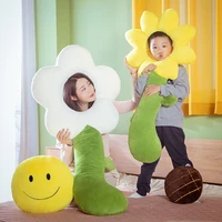 hot 1pc 100cm big size flowers plush toy smiley flower and sunflower pillow plushie dolls bed cushion childrens gift creative