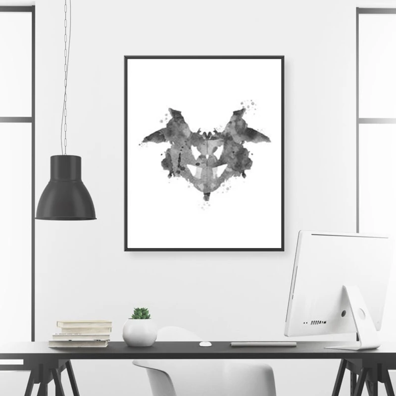 Настенная картина Rorschach на холсте подарок психолога постеры и принты для