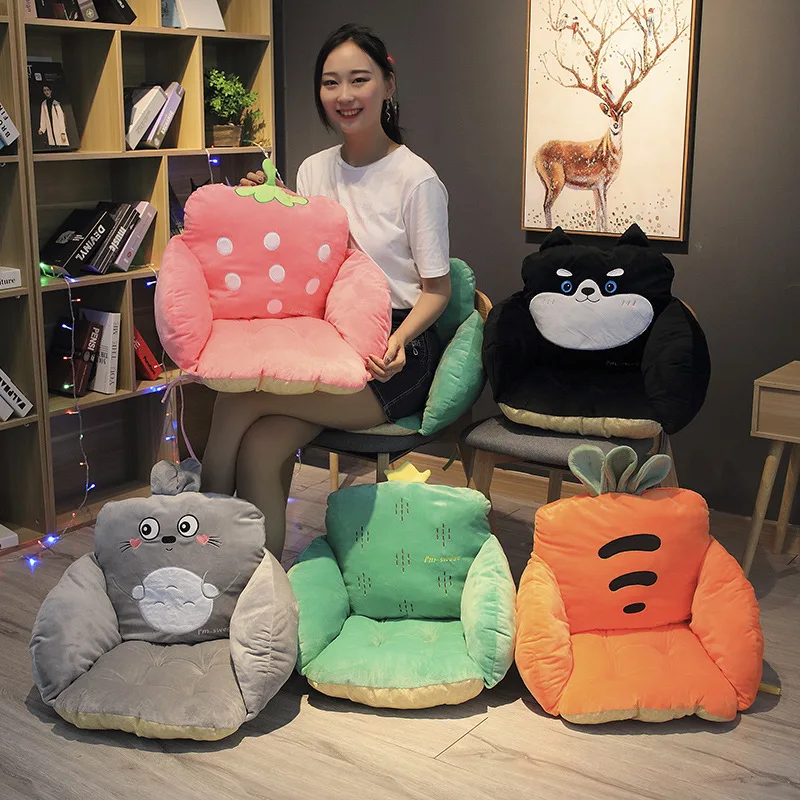 

New 45*45cm Cartoon Combination cushion Husky Strawberry Noon Nap cushion Office school chair Cushion Slow gift for friends