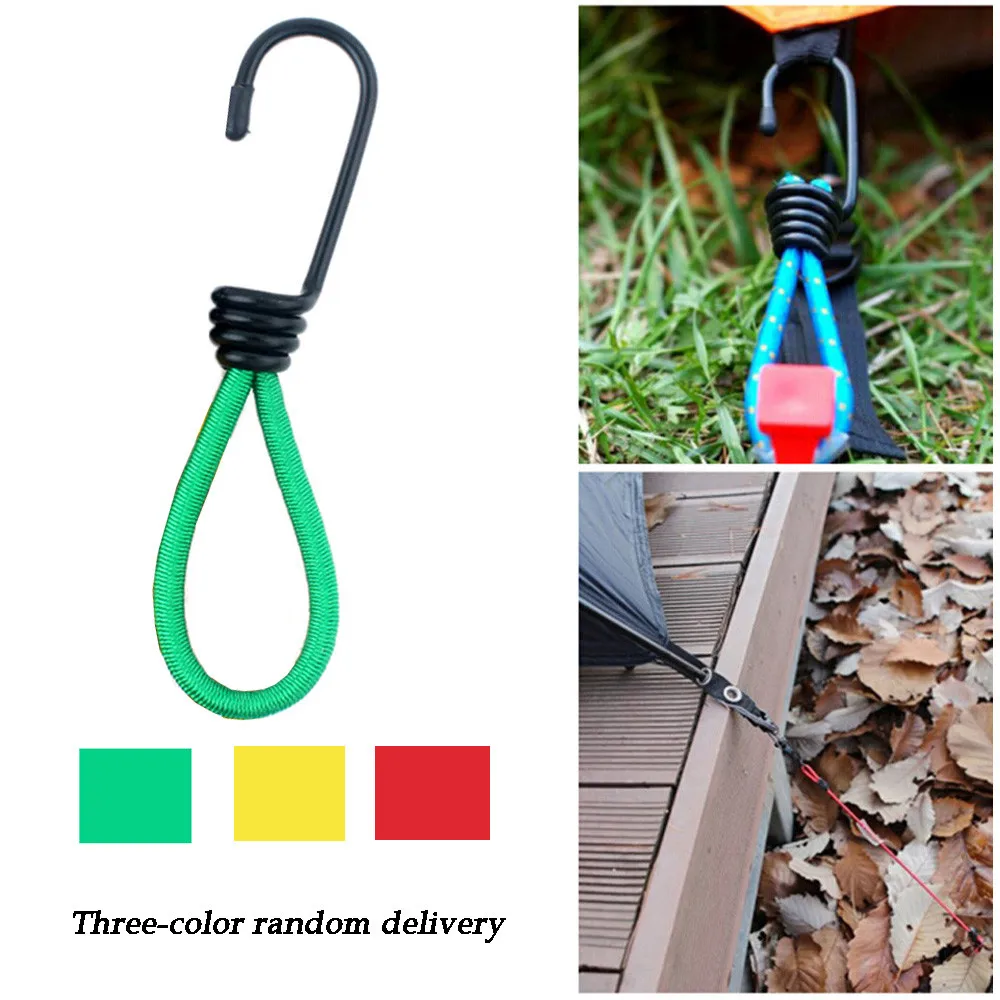 15CM Outdoor Traveling Camping Hiking Essential Multifunction Elastic Rope Tied Hook Stretch pull buckle | Спорт и развлечения