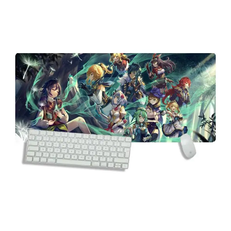 

Genshin Impact Natural Rubber Gaming mousepad Desk Mat Desk Table Protect Game Office Work Mouse Mat pad Non-slip Laptop Cushion