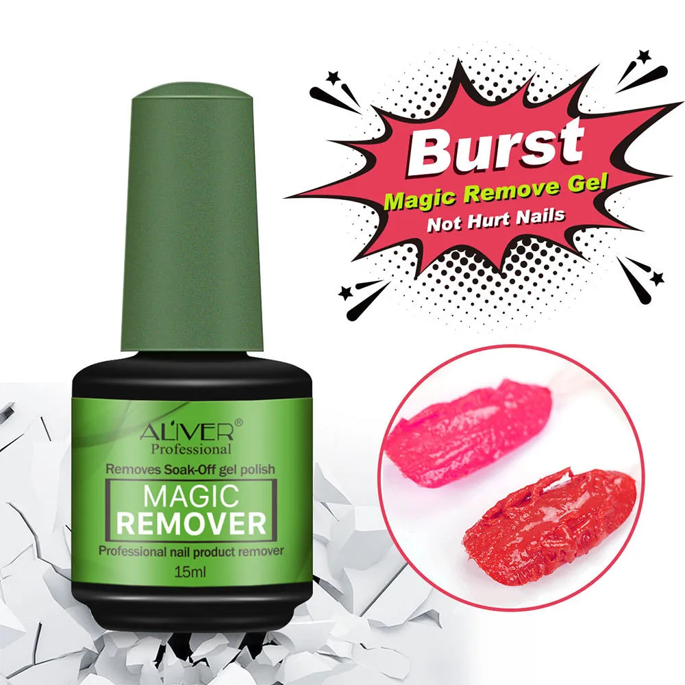 Гель лак Burst Magic Remover Off для ногтей Очиститель база 15 мл акриловый чистый липкий