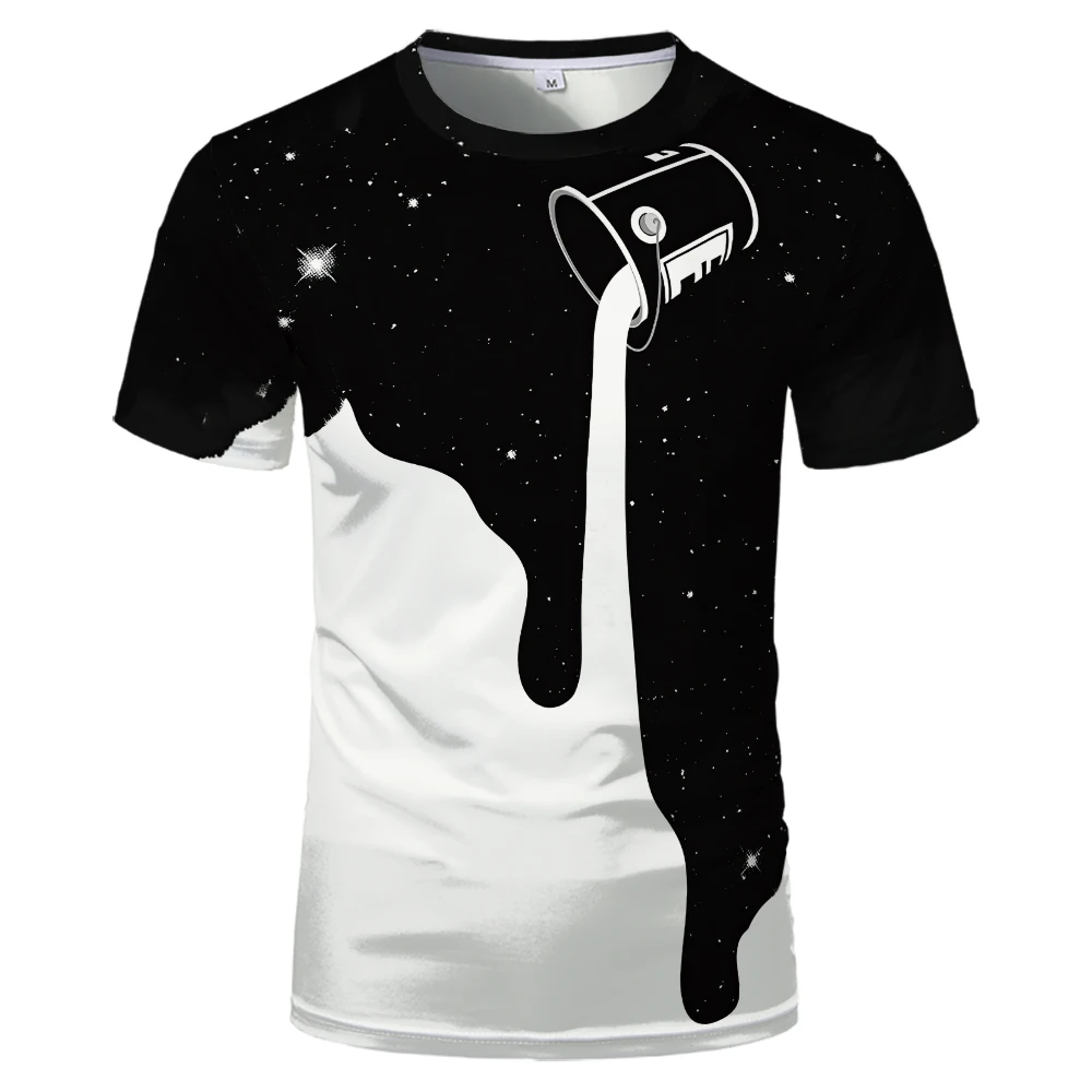

2021 Men's Summer Fashion Creative 3d Printed T-shirt With Casual Short Sleeves O Collar Hip Hop Cool T-shirt Coming