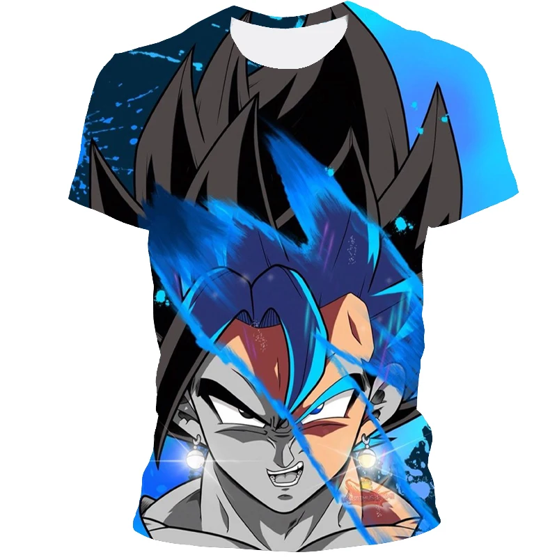 

2021 Summer New 3D Dragon Ball T-shirt Short Sleeve Fashion T-shirt Crossing Dragon Ball T-shirt Street Hip Hop Crew Neck
