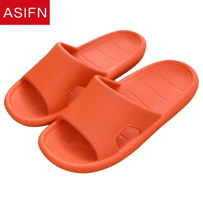 Тапки ASIFN на толстой подошве для мужчин и женщин домашние Нескользящие тапочки