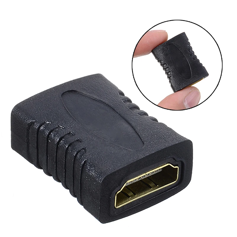 Высококачественный черный удлинитель HDMI совместимый с женским и разъемами