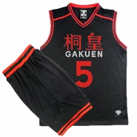 anime kuroko no basket basuke cosplay gakuen school uniform aomine daiki basketball jersey sportswear t shirt shorts costume set