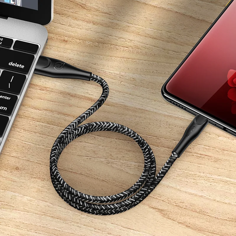 USAMS 1m 2m 3m Type C Lighting Micro USB Mobile Phone Cable For iPhone 12 11 iPad Huawei Sumsung Android Charger Data | Мобильные