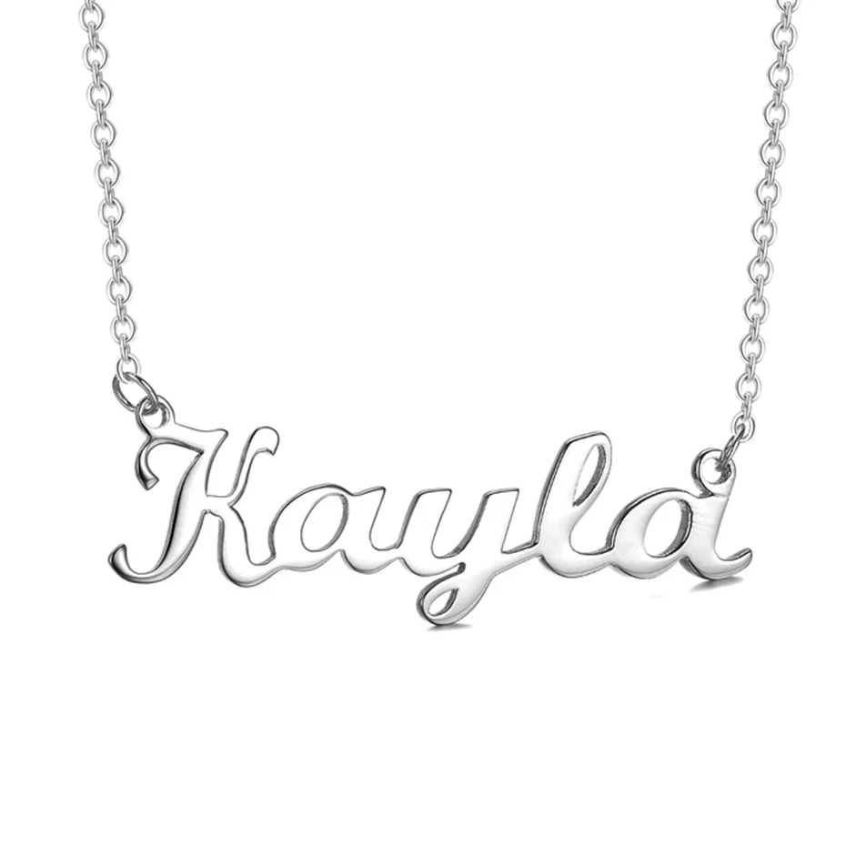 AOBOCO Personalized Letter Necklace 925 Sterling Silver DIY Personalize Jewelry Customize Name Pendants | Украшения и аксессуары