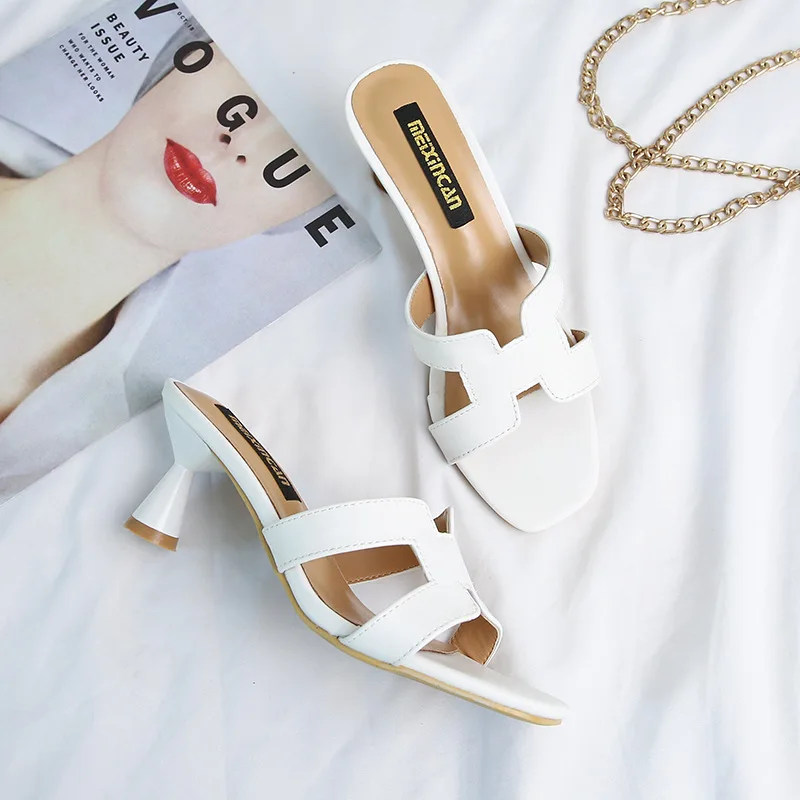 

Kalsooni 2021 New Women Summer Heels Middle-heel Sandals Modern Slippers