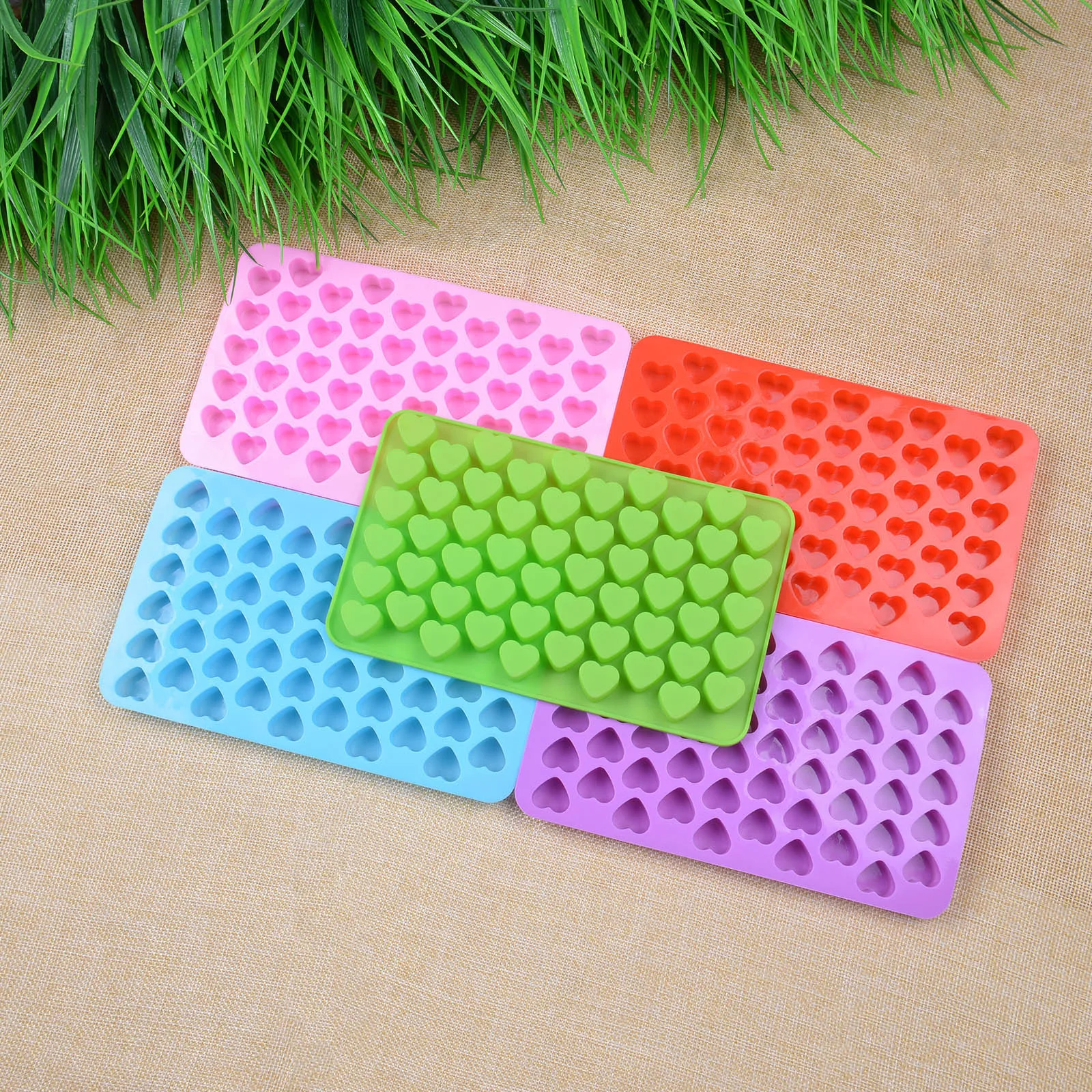 55 отверстий выпекайте формы для торта силиконовые конфет шоколада помадки