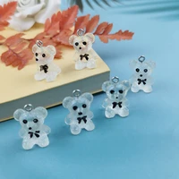 jeque 20pcs fashion cute resin gummy bear pendant charms for woman girls cartoon jewelry findings diy wholesale 1521mm
