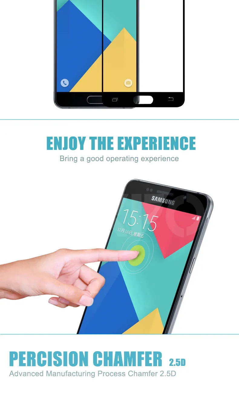 9D Защитное стекло для samsung Galaxy A3 A5 A7 A5 A7 A6 A8 Plus A9 закаленное защитное стекло для экрана