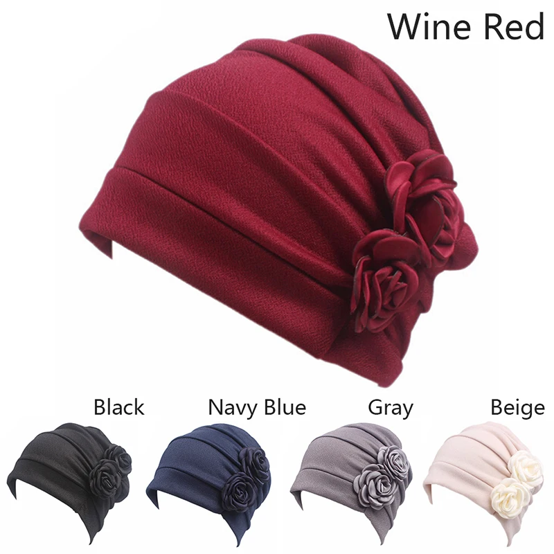 

1PC Women Turban Hat Lady Cancer Chemo Hair Loss Cap Head Scarf Wrap Cover