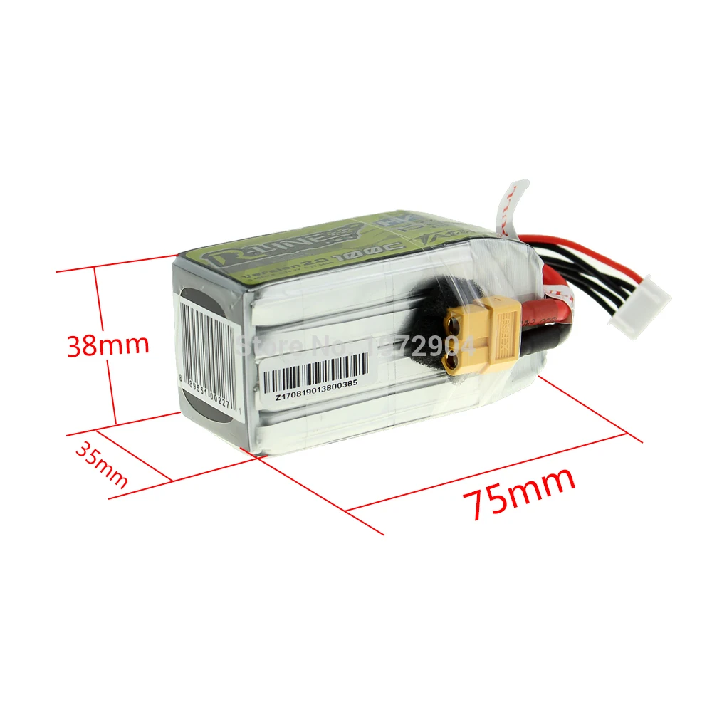 Литий полимерный аккумулятор TATTU 1300mAh 1550mAh 4S 100C 15 2 V Высокое напряжение HV XT60 Plug 250