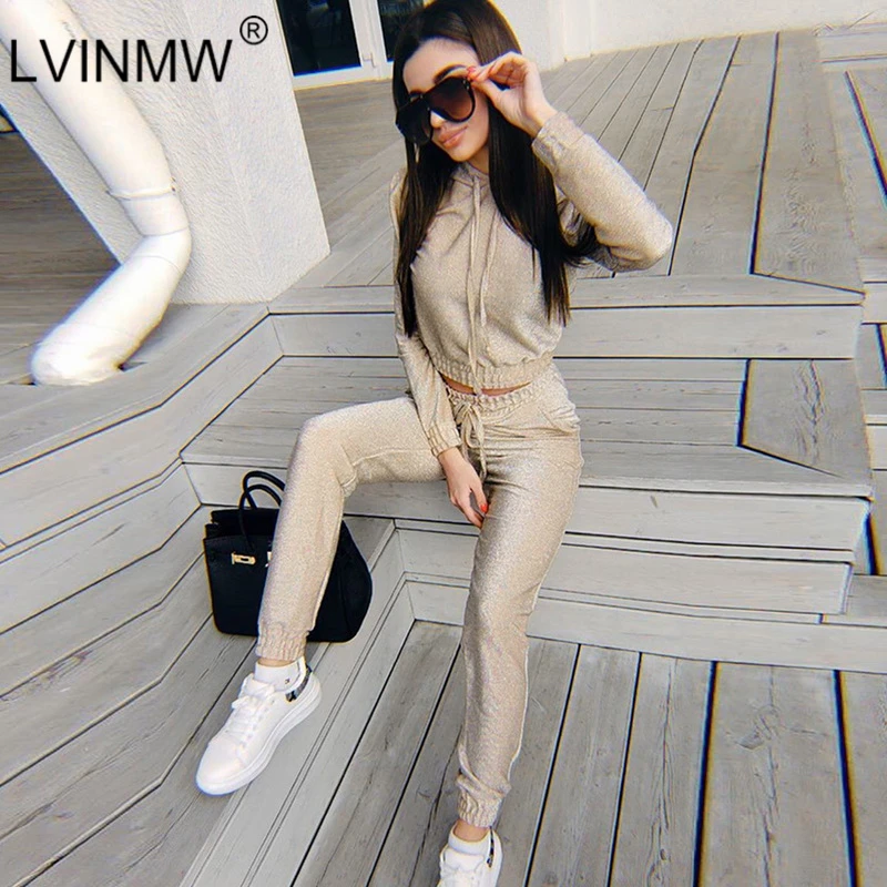 LVINMW сексуальный Золотой блестящий Светоотражающий Комплект из 2 предметов с