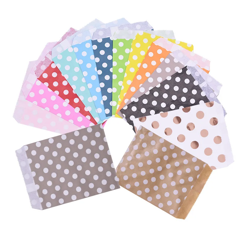 

25pcs/lot Polka Dot Pattern Paper Bag Candy Cookies Cupcake Bag Kids Birthday Party Supplies Wedding Favor Gift Bags