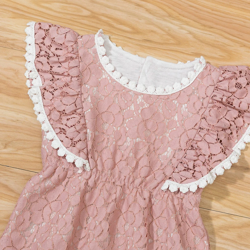 

2021 New Summer Newborn Short-sleeved Romper, Lace, One-piece, Romper baby clothes
