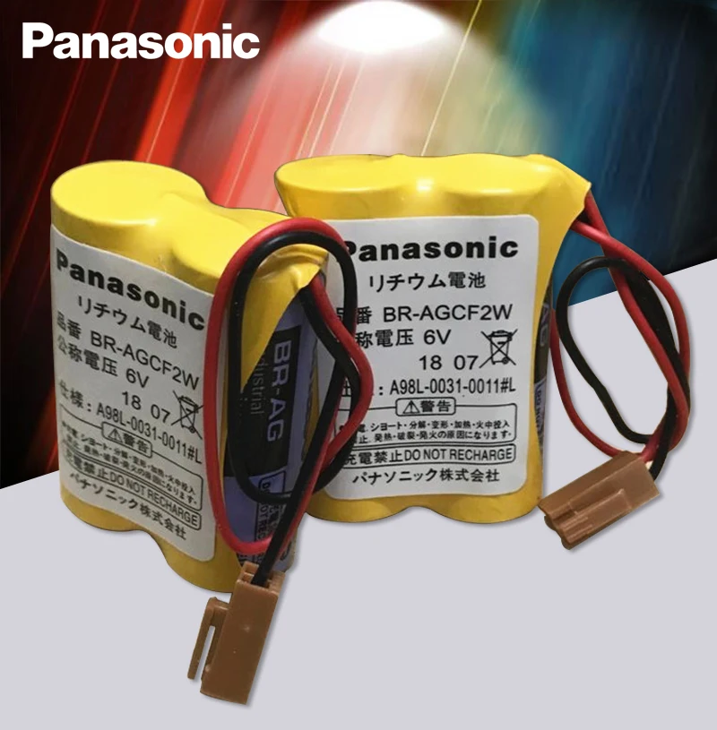 

Panasonic оригинальный 2 шт./лот BR-AGCF2W литиевые 6В 2200 мАч батареи PLC с коричневыми разъемами