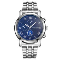 2020 new mens watches fashion business waterproof quartz wristwatch male brand luxury stainless steel blue clock