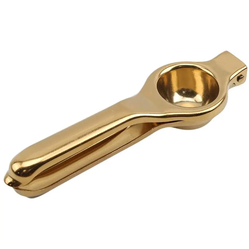 

Manual Lemon Juicer Stainless Steel Juicer Press Citrus Handle Lime Squeezer Tool, Gold